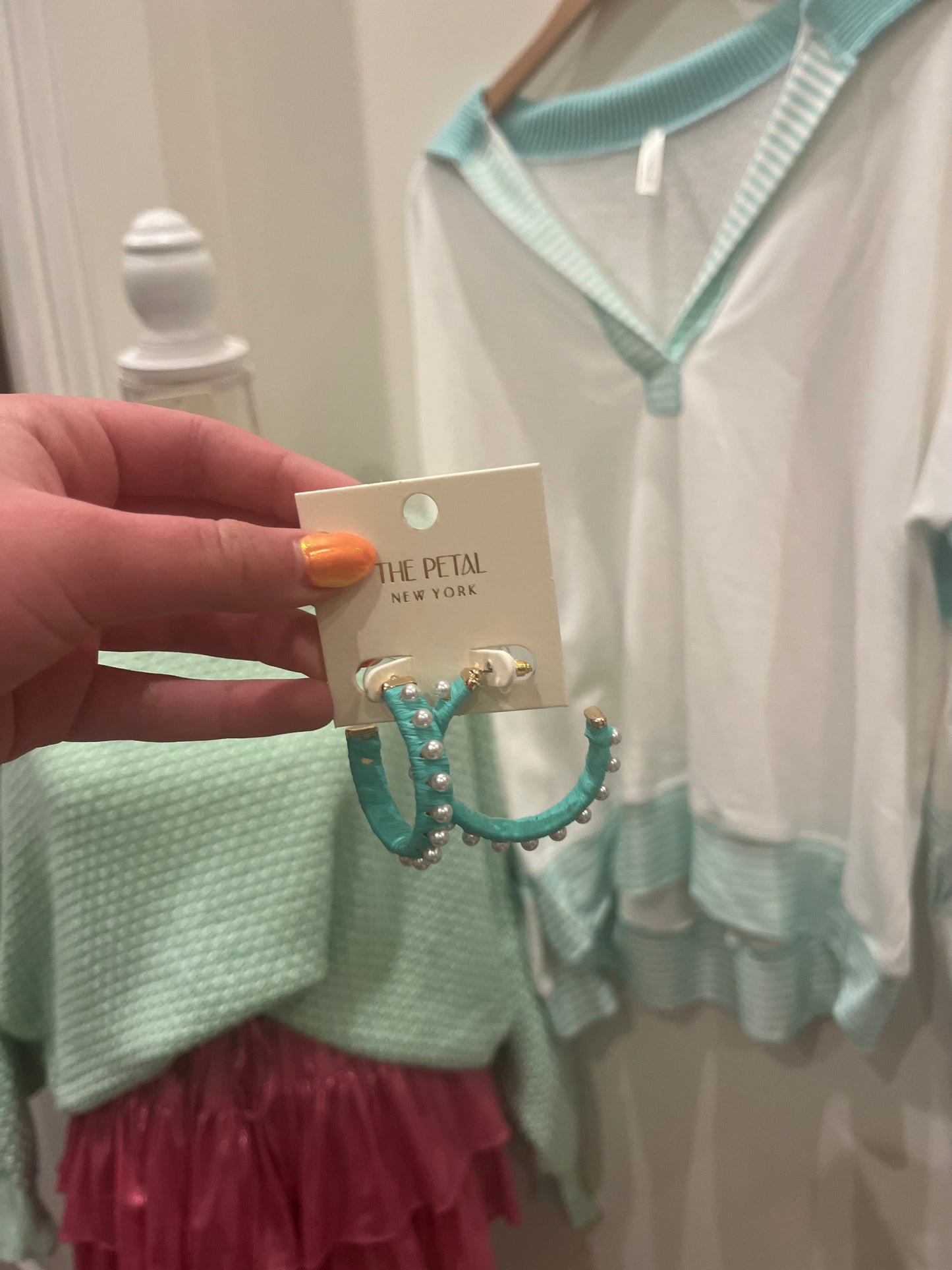 Teal Peal Hoops