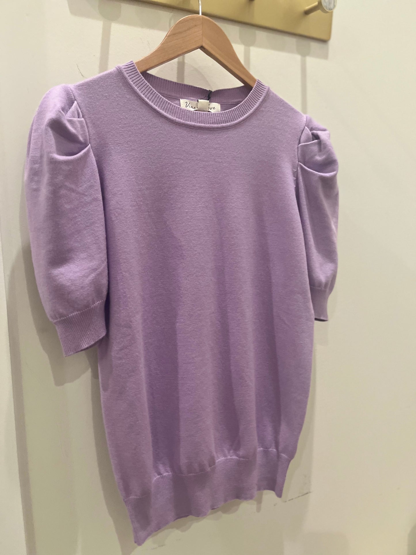 Violet Puffed Sleeve Top