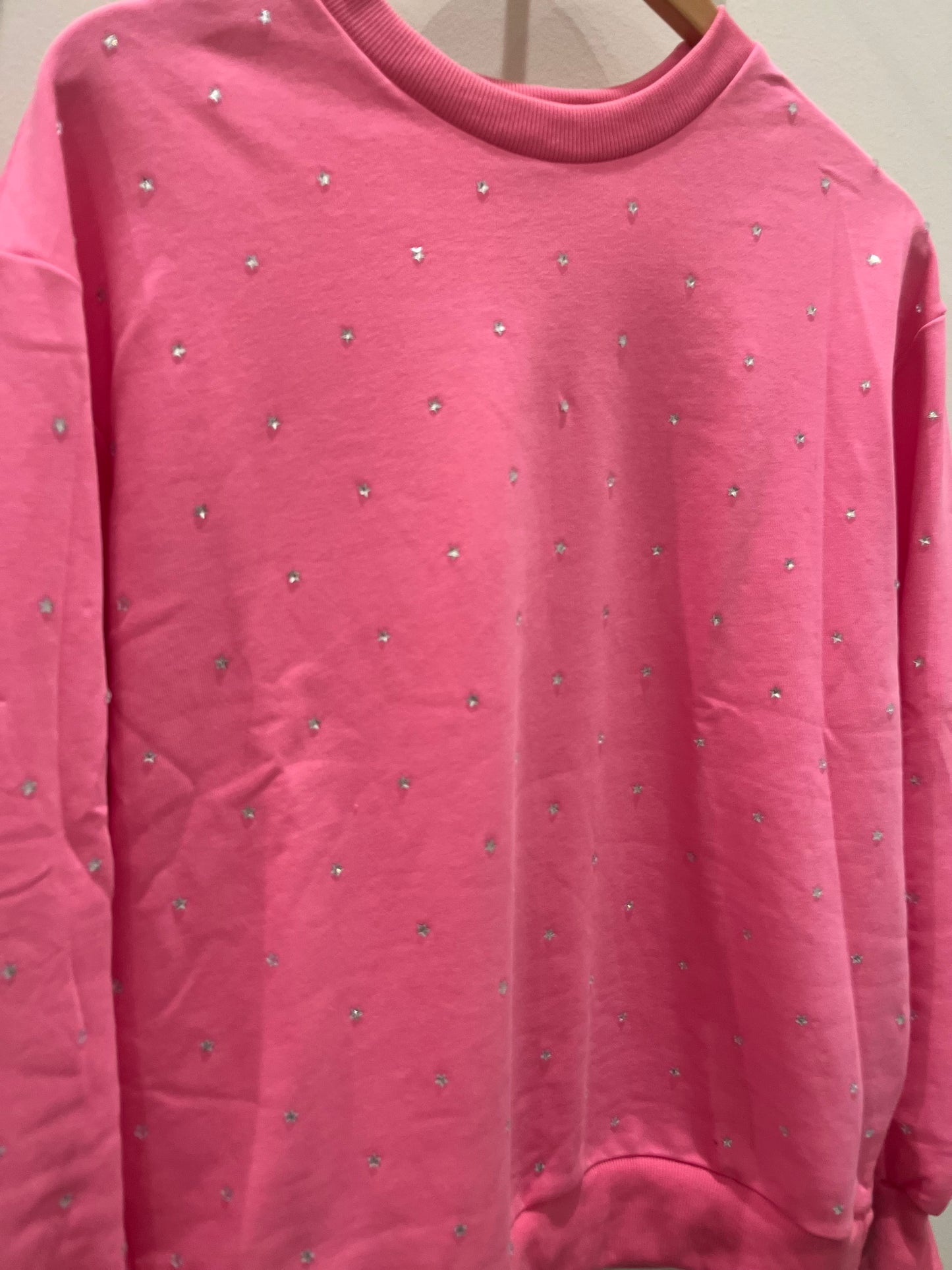 Pink Rhinestone Sweatshirt
