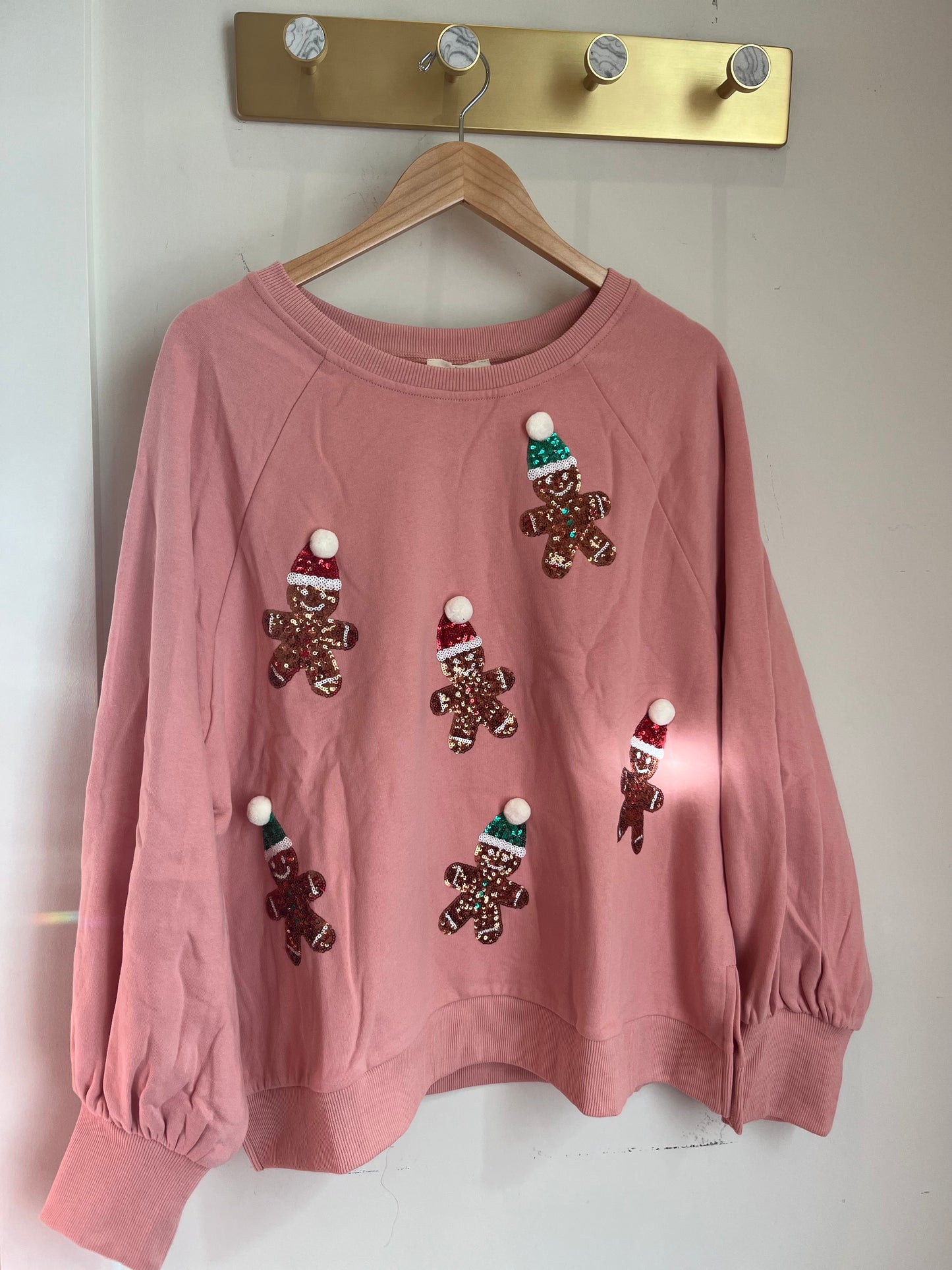 Glitter Gingerbread Sweatshirt