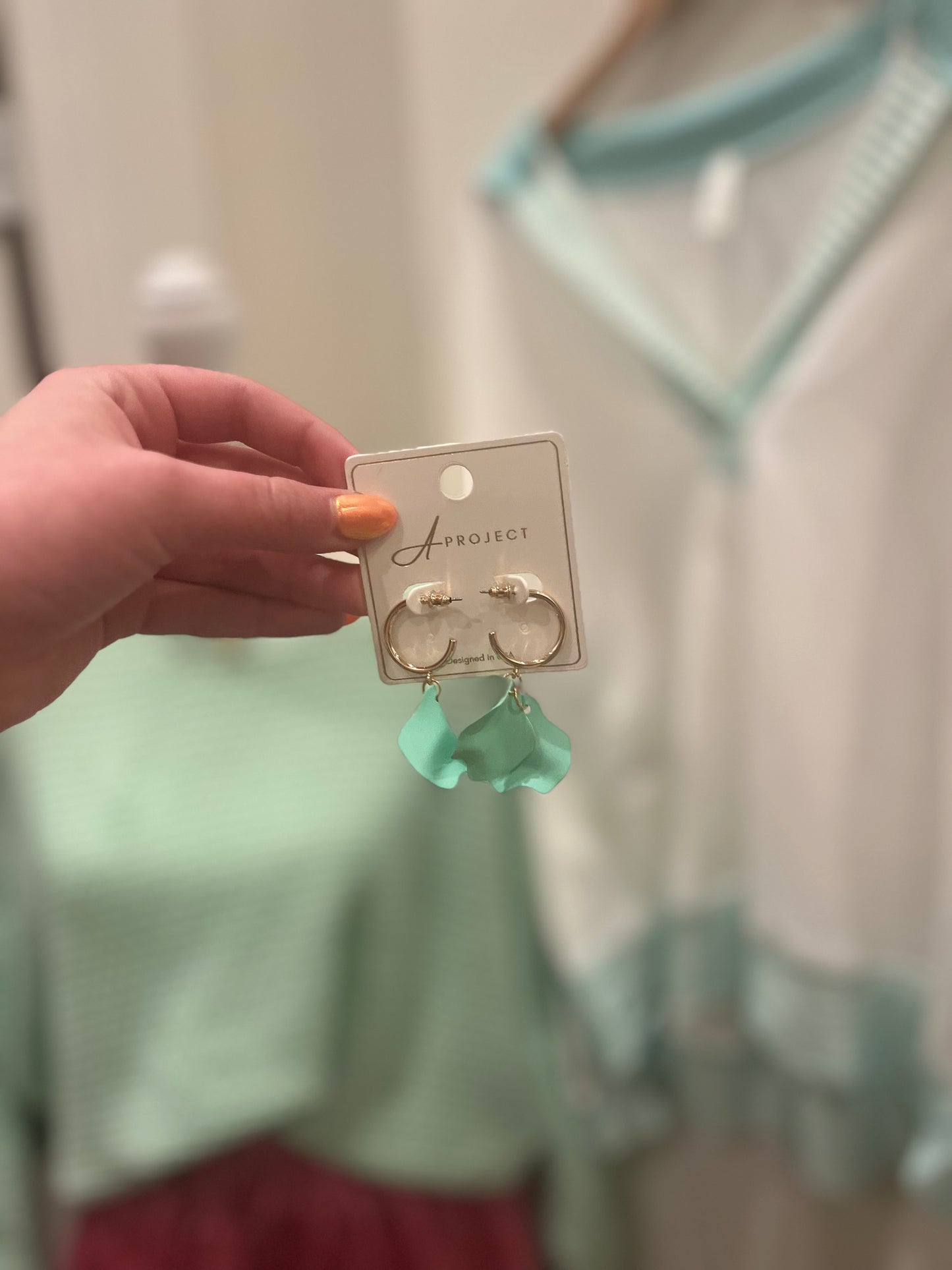 Flower Pedal Hoops in BLUE