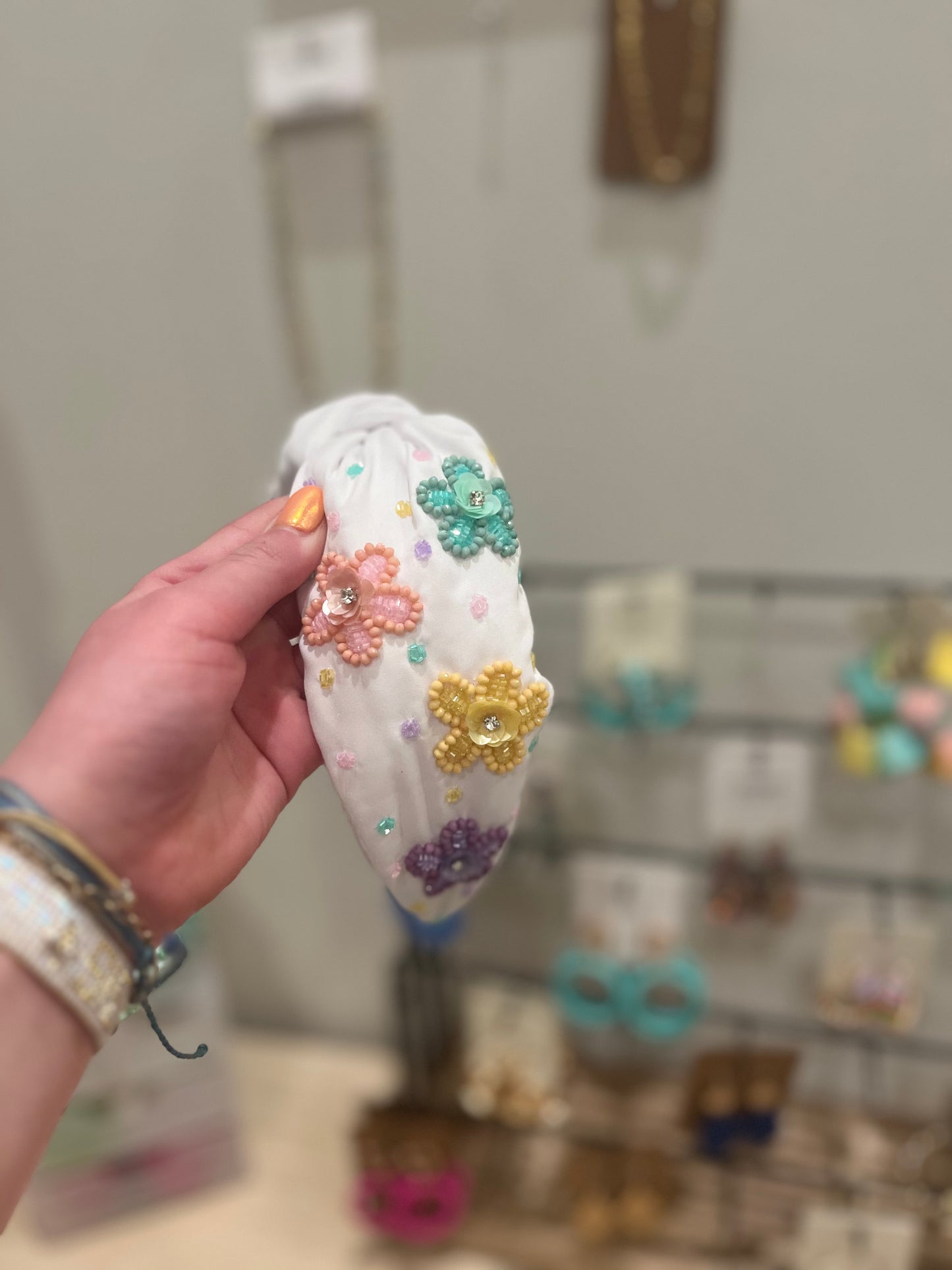 Flower Beaded Headband