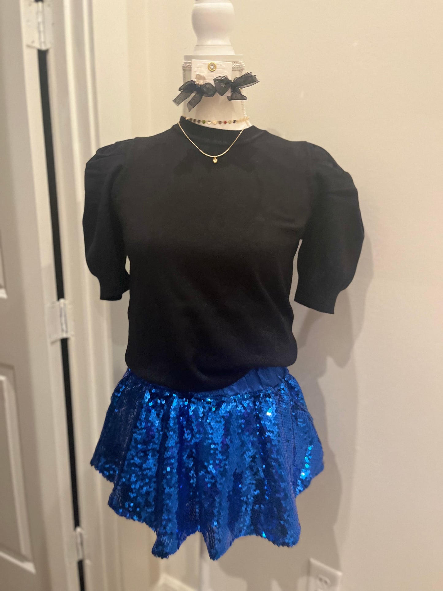 Blue Glitter Skort