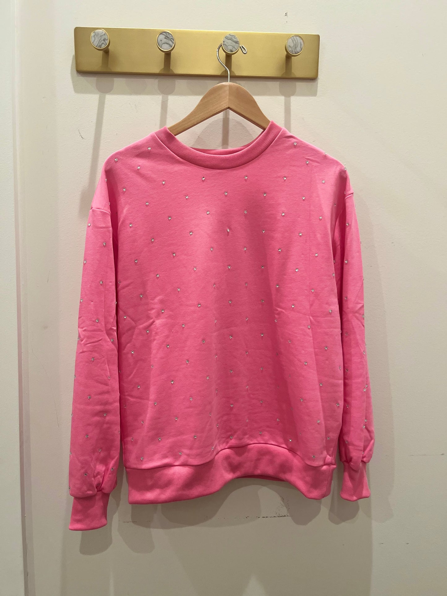 Pink Rhinestone Sweatshirt