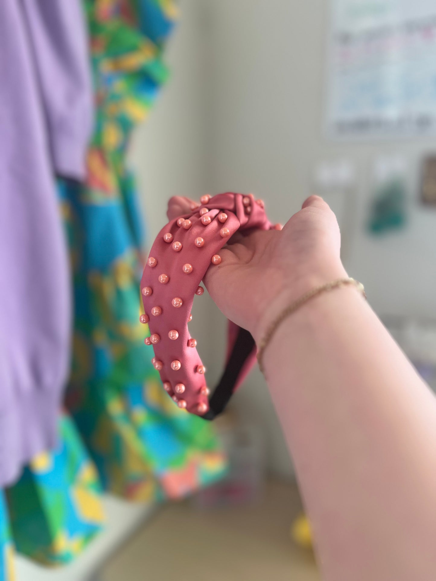 Pink Pearl Headband