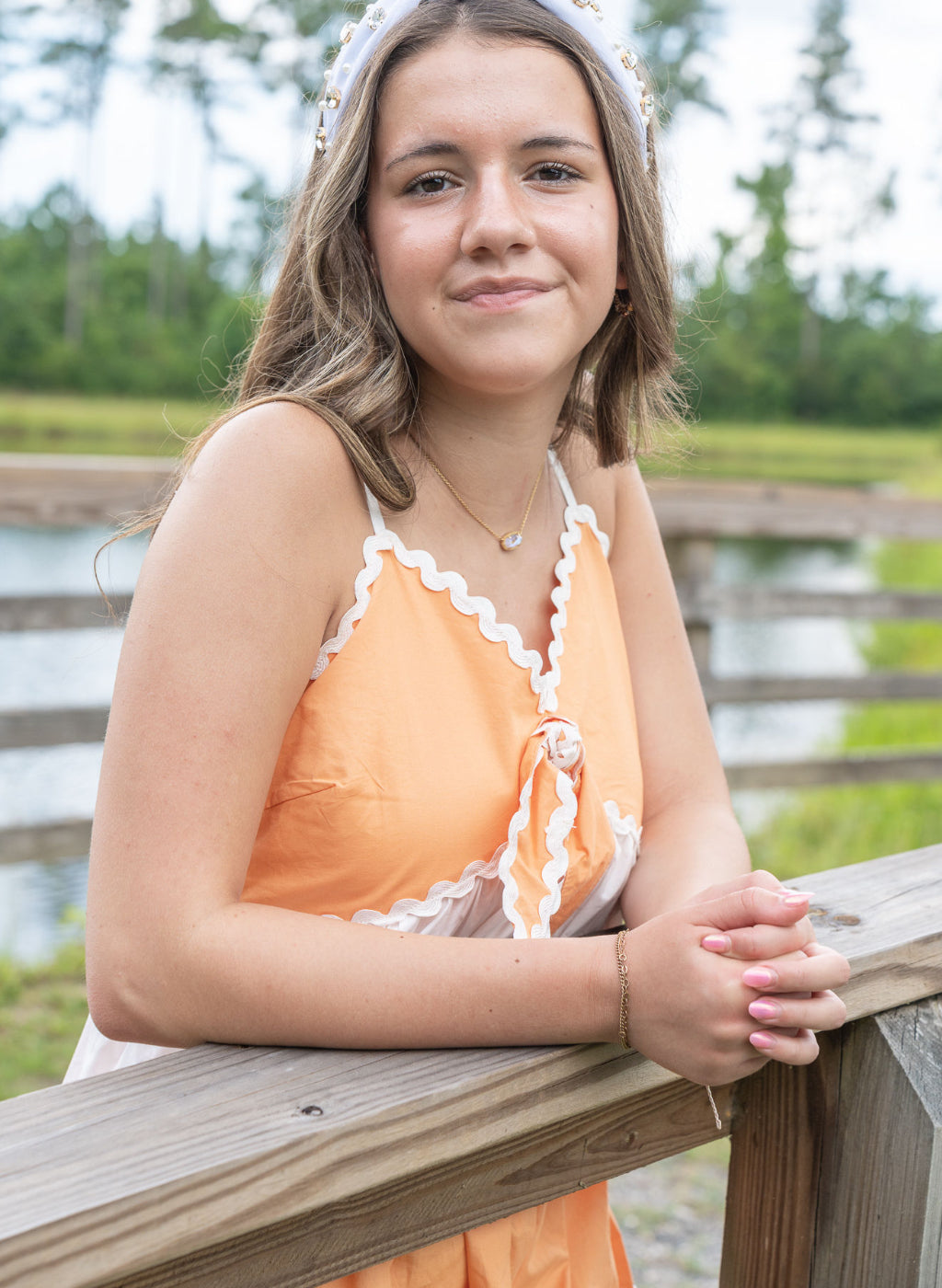 Orange Tiered Dress