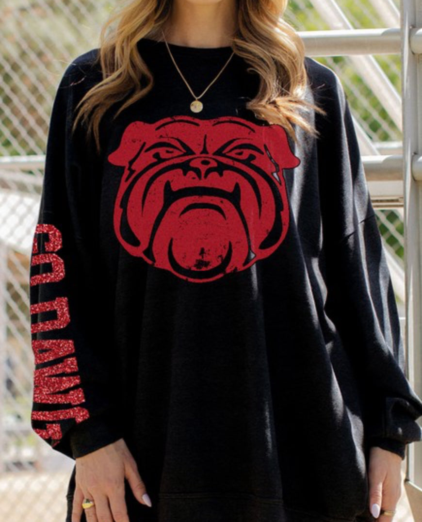 Glitter “Go Dawgs” Crewneck